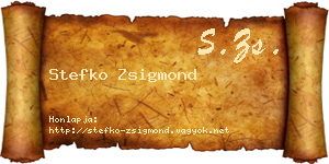 Stefko Zsigmond névjegykártya